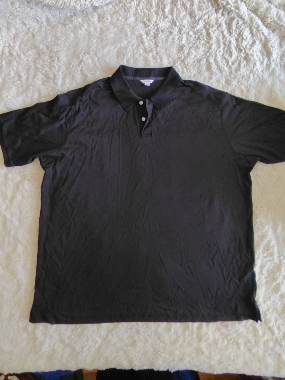 Calvin Klein Men's Black 100% Cotton Short Sleeve Polo Shirt Size 2X XXL